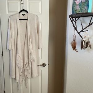 Torrid Drape Front Fringed Cardigan Size 1
